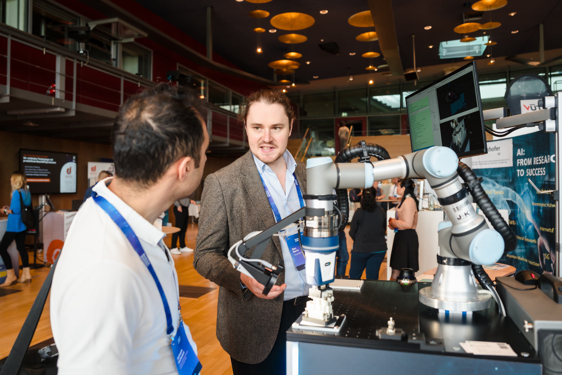 Robotik-Demonstration am Ausstellerstand