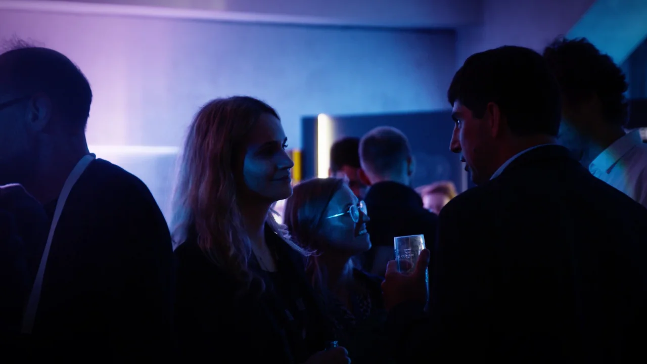 Networking-Szene bei der Abendveranstaltung